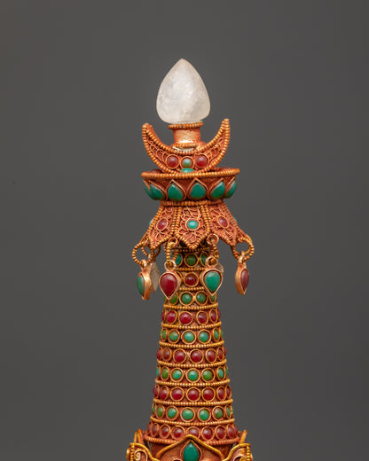 Buy Divine Copper Buddhist Stupa | Himalayan Handcrafted Sacred Relic