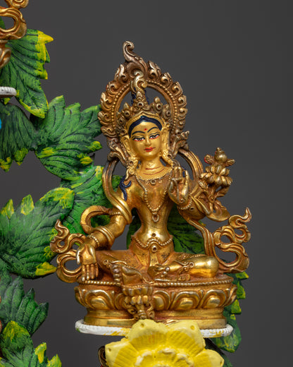 Complete 21 Tara Statue Tree Collection | Sacred Female Deity Ensemble
