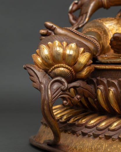 Handcrafted Green Tara Statue | Vajrayana Buddhist Artwork