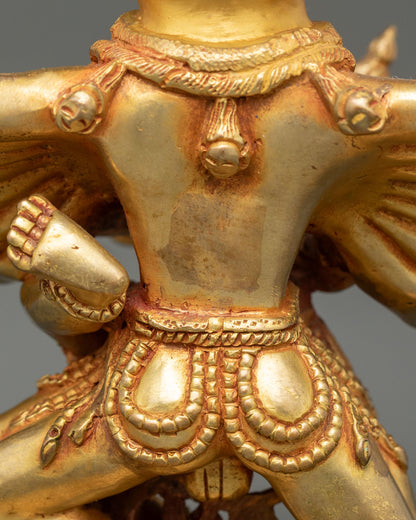 Hevajra Statue | Traditional 24K Gold Gilded Buddhist Art