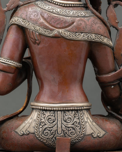 White Tara Statue – Handmade Copper Art from Nepal