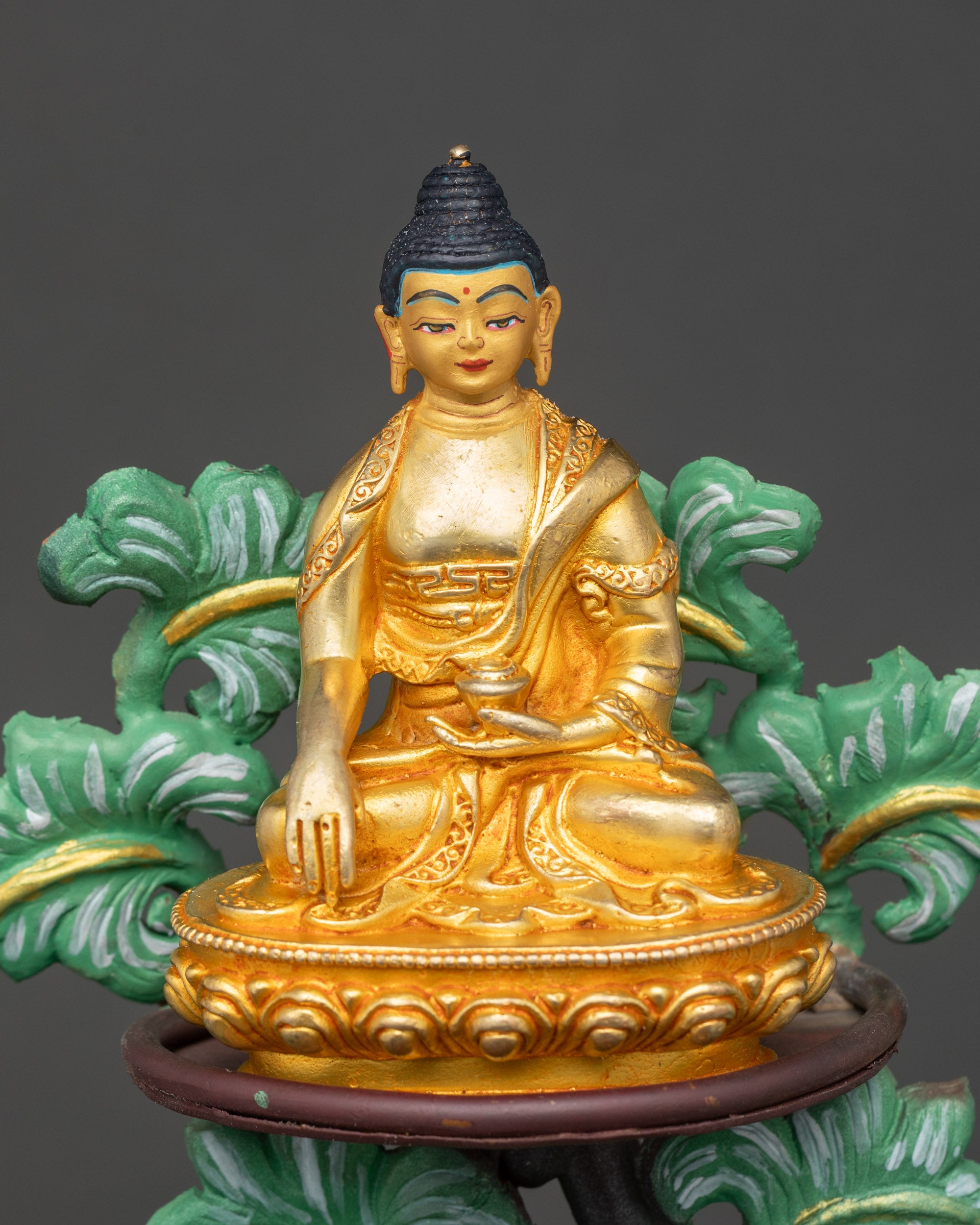Amitabha Buddha and Five Dhyani Buddhas | Sacred Bodhi Tree Sculpture