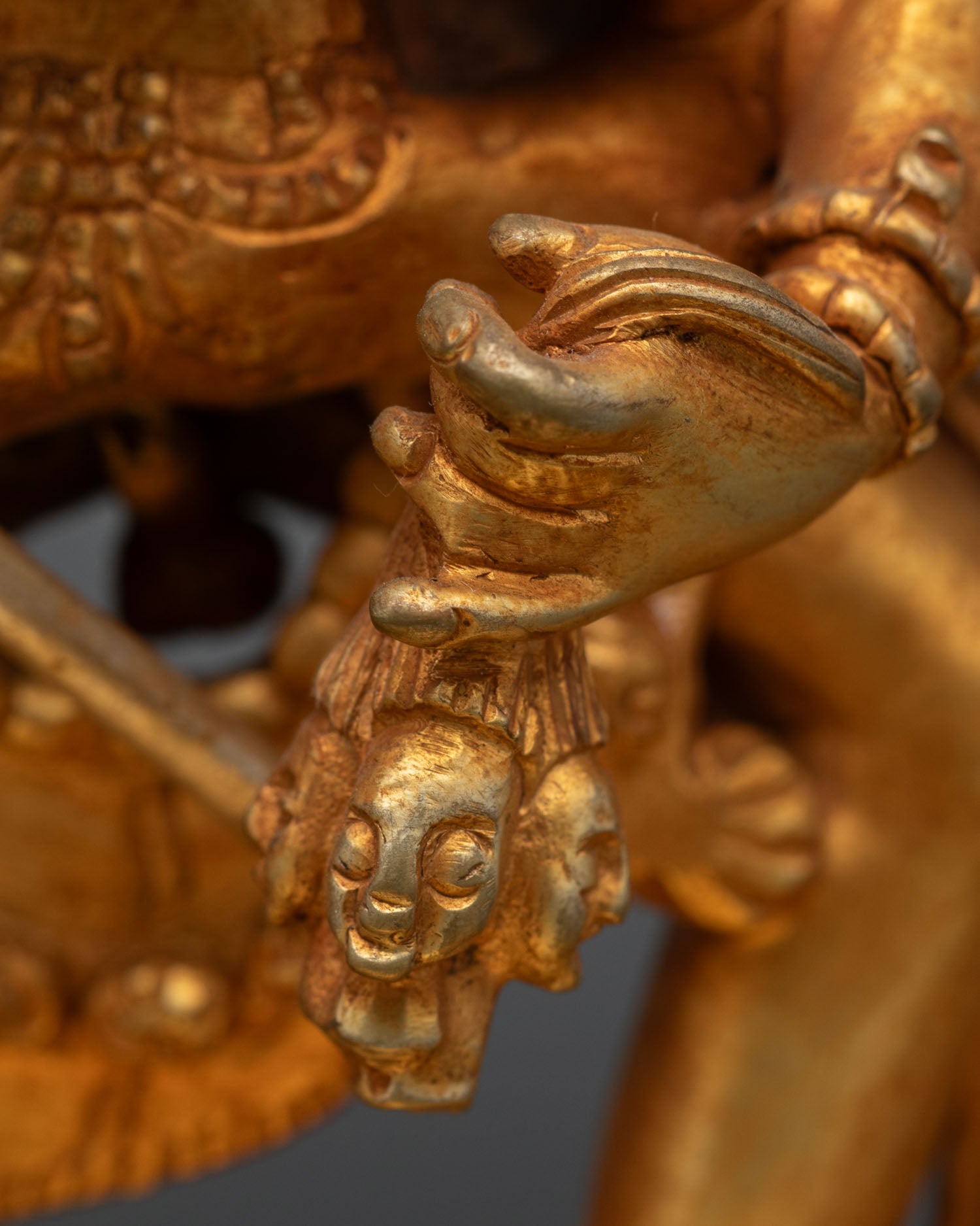 Chakrasamvara Yab-Yum Statue | Fire Gilded Buddhist Sculpture