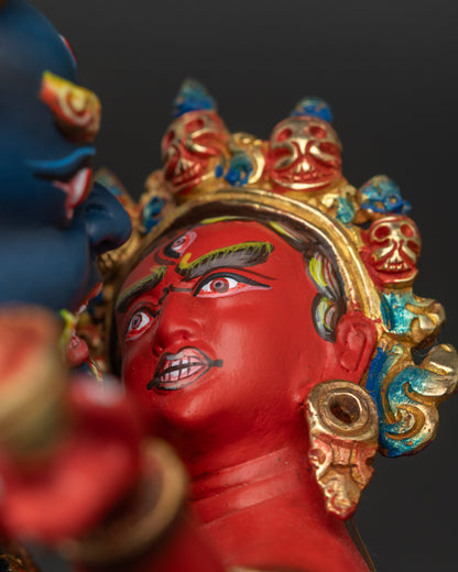 Colorful Black Dzambhala Statue | Protector of Wealth & Prosperity