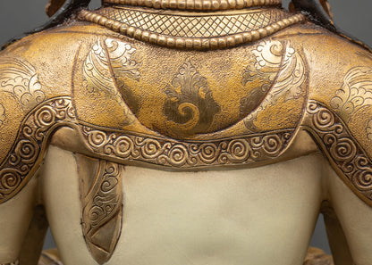Beautiful Chenrezig Statue | Handmade Tibetan Buddhist Decor