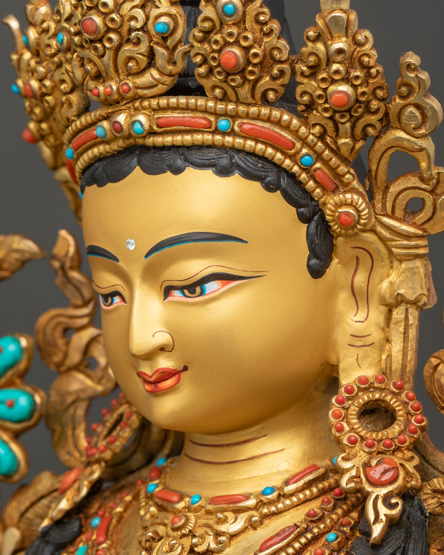 Green Tara Statue | Nepalese Newari Craftsmanship