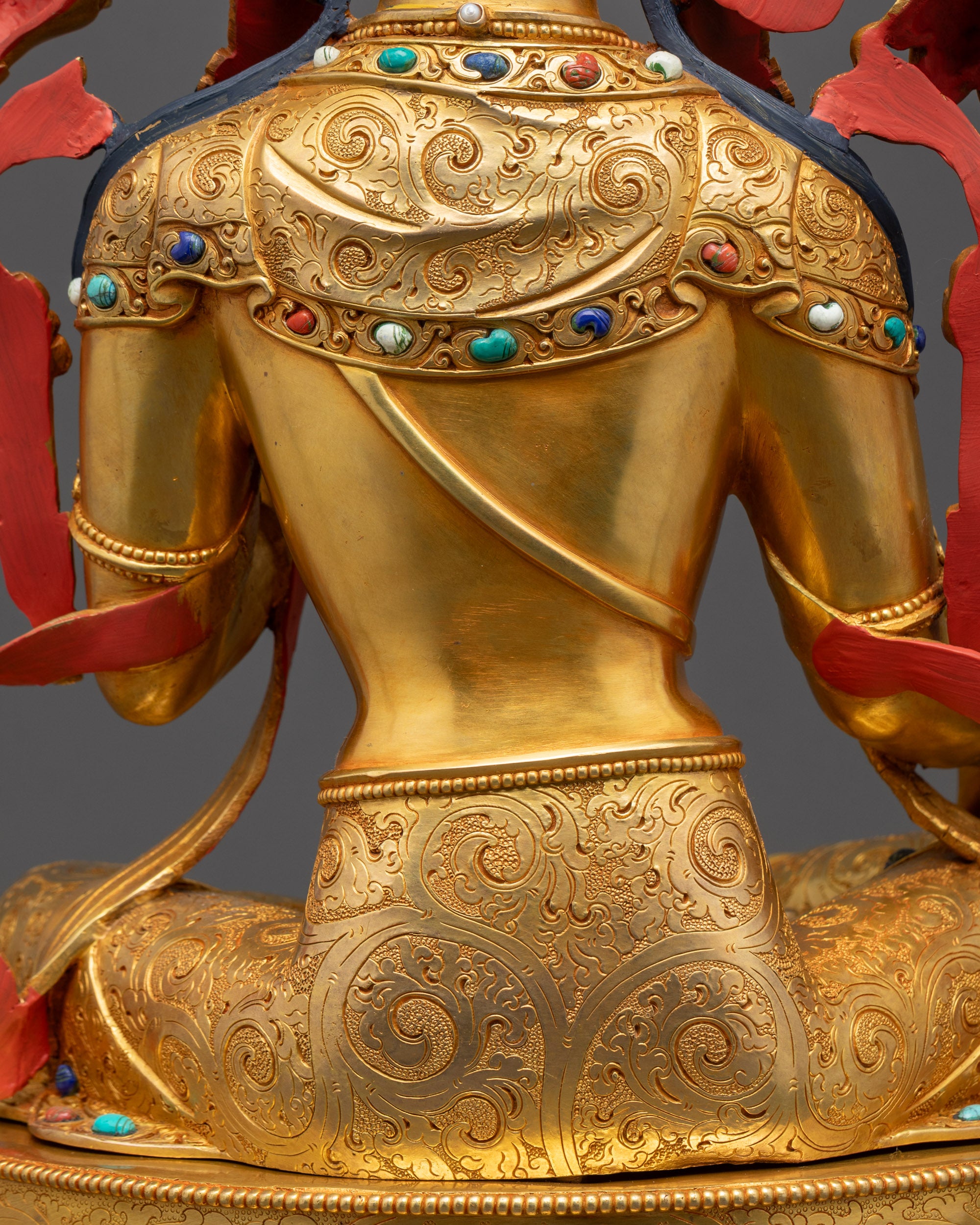Handmade Green Tara Statue | Exquisite Handcrafted Tibetan Tara Sculpture