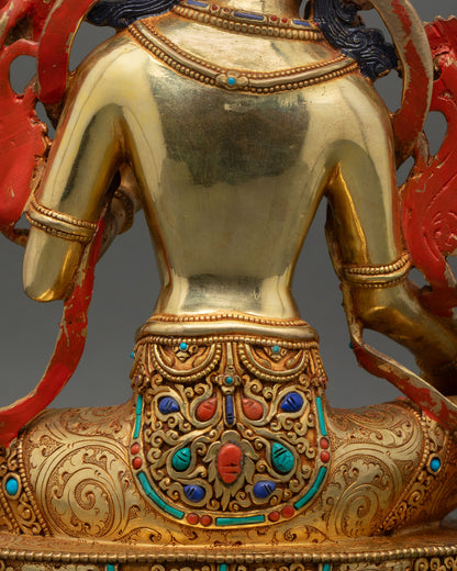 Green Tara Statue | Traditional Tibetan Buddhist Artwork