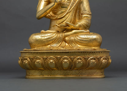 Je Tsongkhapa & Disciples Statue Set | Handcrafted Buddhist Art