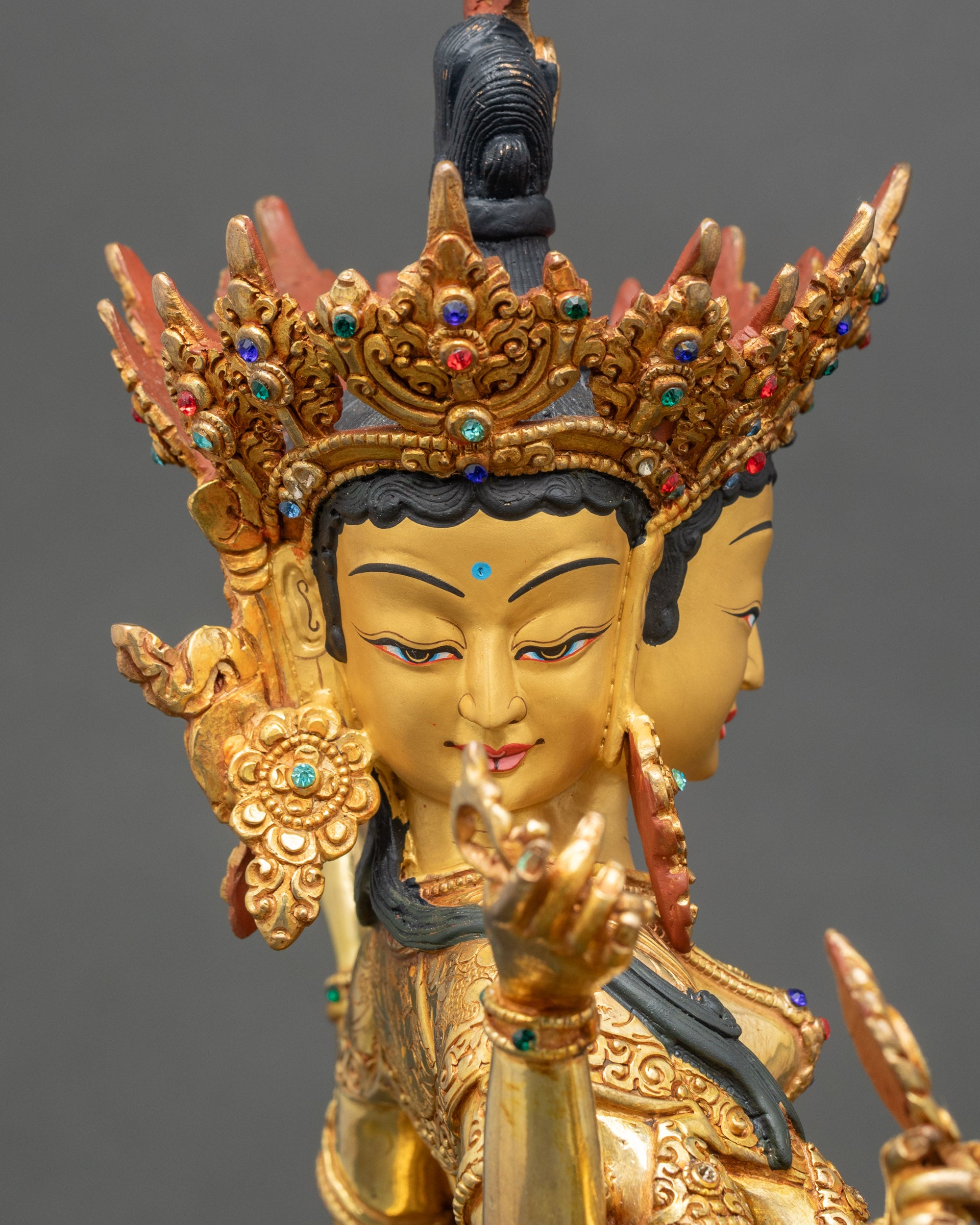 Vasudhara Statue - Buddhist Goddess of Prosperity  and Abundance
