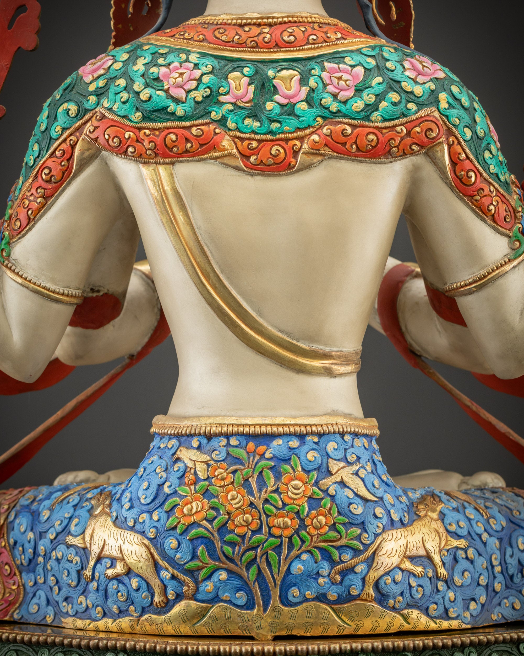 25" Serene Chenrezig Statue | Exceptional Tibetan Spiritual Sculpture