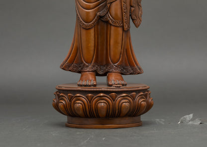 Hand-carved Sculpture of Buddha's Two Disciples