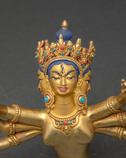 Handcrafted Guhyasamaja Statue – Tantric Deity of Wisdom and Compassion