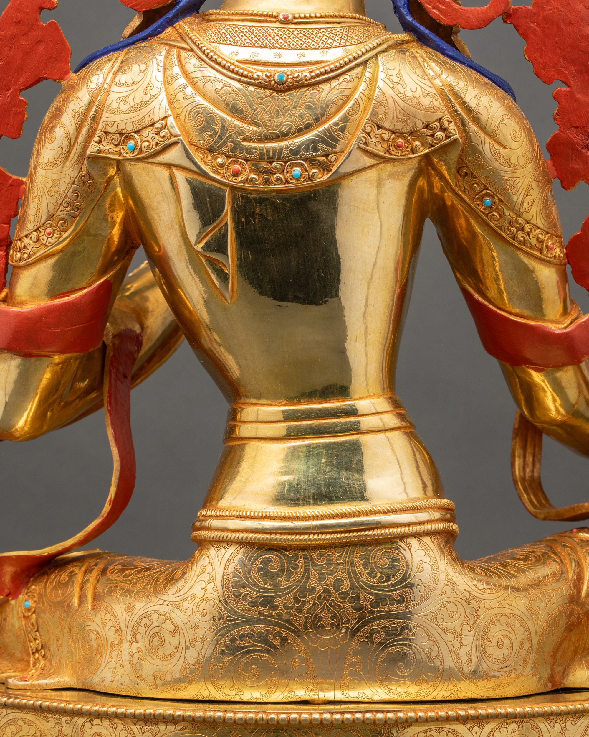 Swift Protector Green Tara Figurine | Traditional Buddhist Statue Nepal