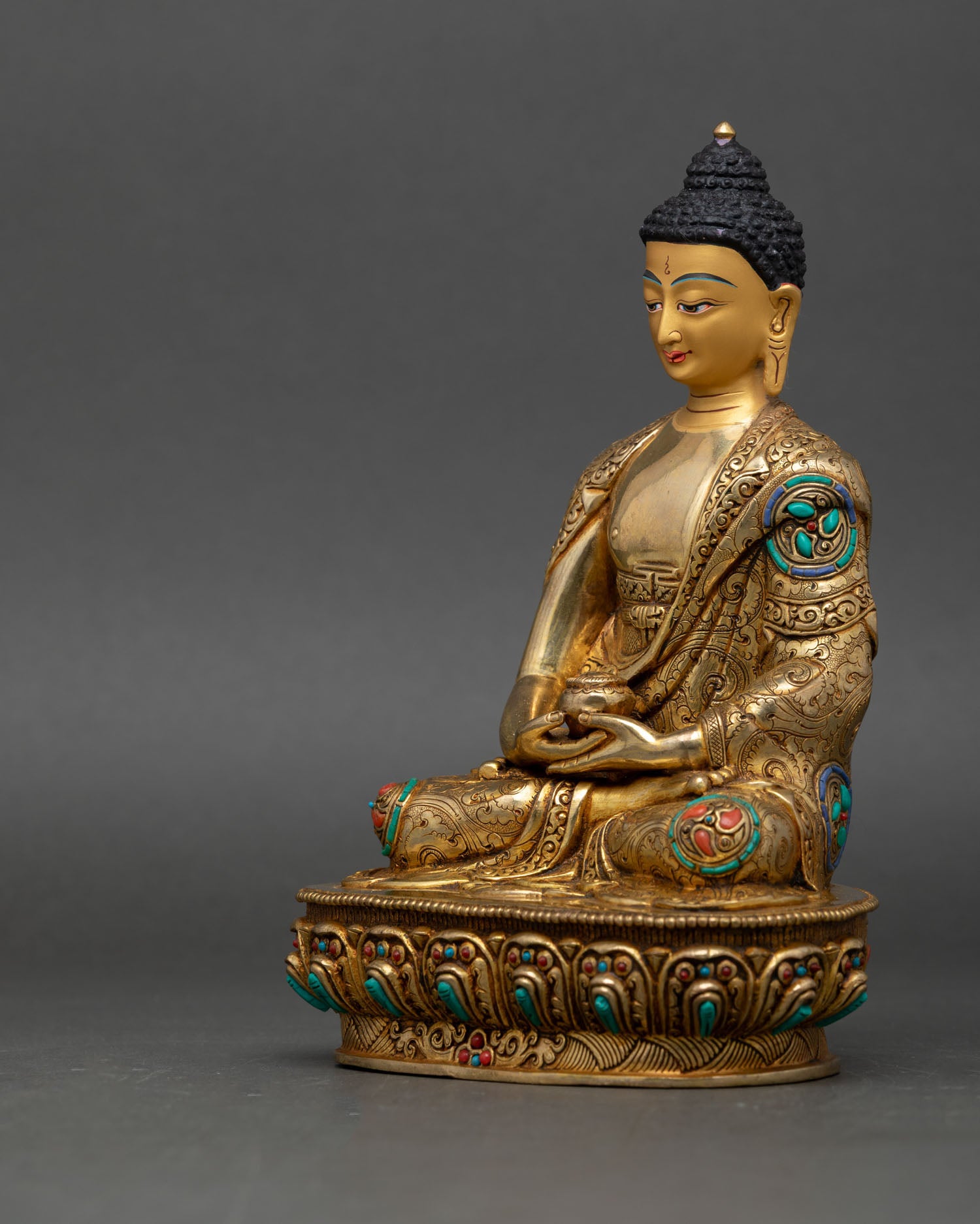 Five Dhyani Buddha Sculpture – Representation of Enlightened Wisdom