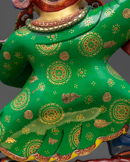 Mahakala Bernagchen Statue | Lost Wax Crafted Wrathful Deity Nepal