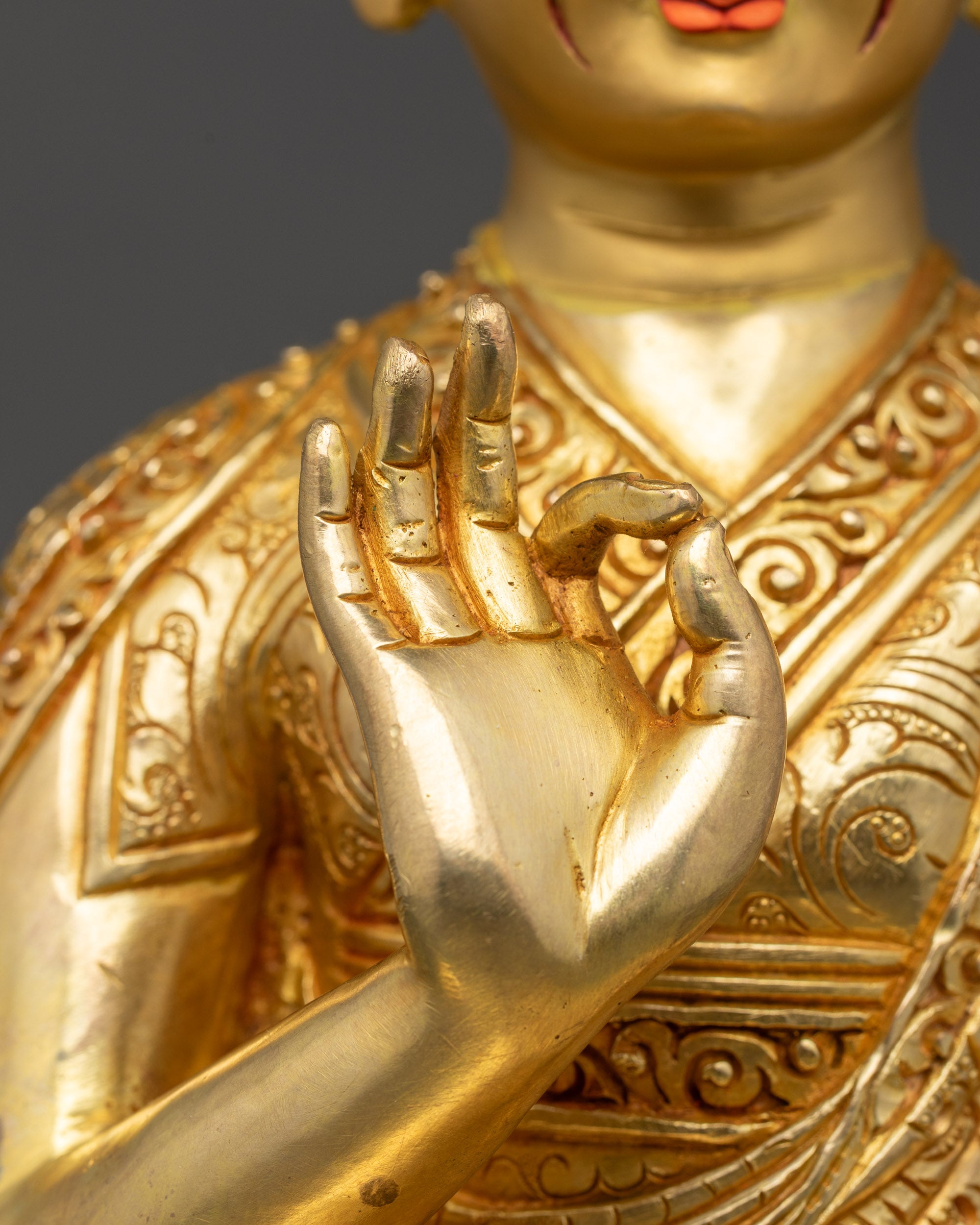Lama Tsongkhapa Statue Set | Handmade Himalayan Sculptures