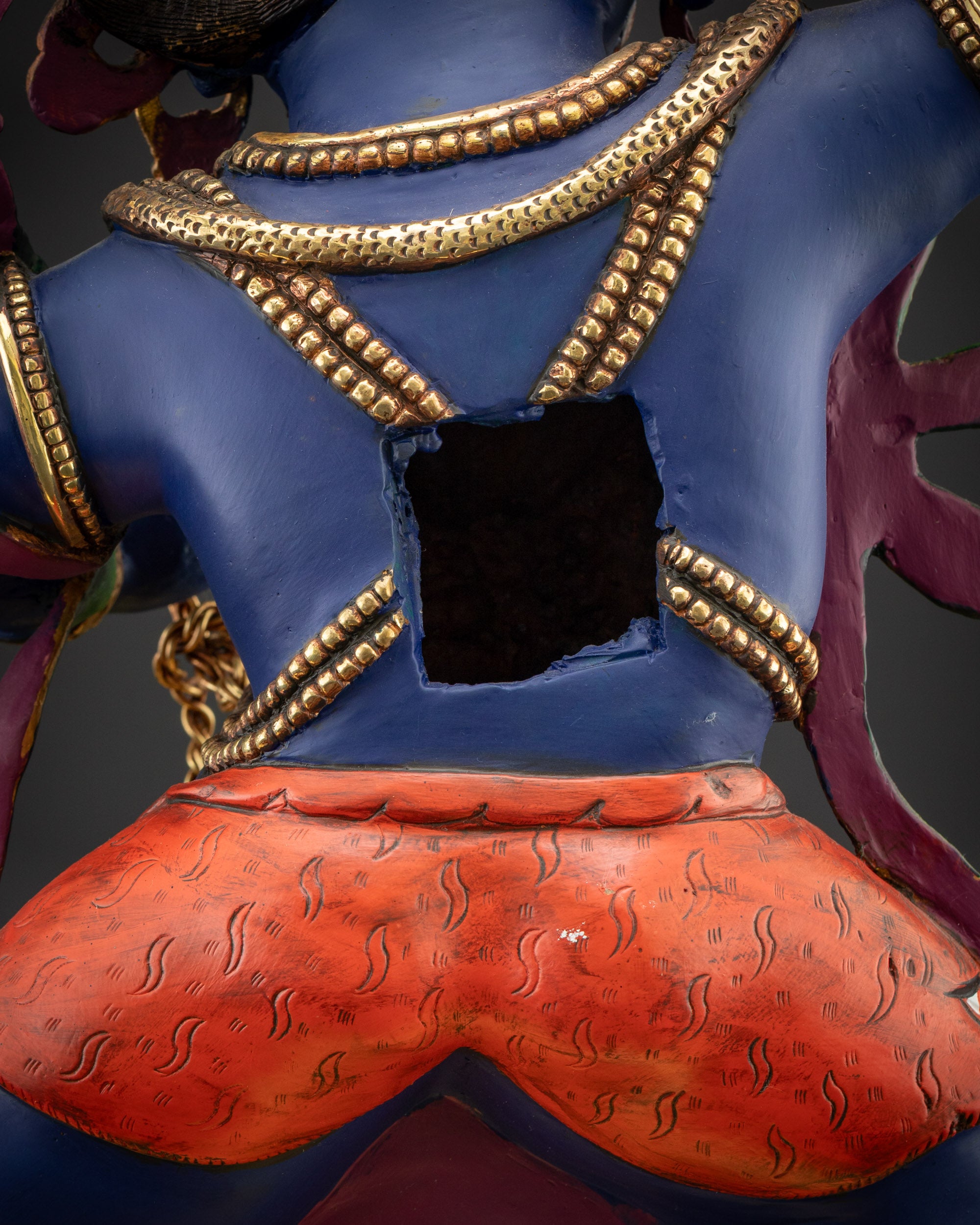 Vibrant Masterpiece Vajrapani Statue | Rare Thunderbolt Bearer Sculpture