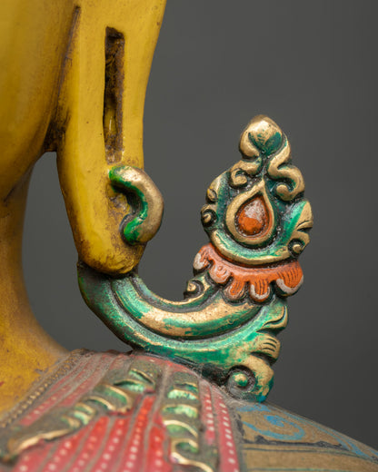 Hand-Painted Shakyamuni Buddha Statue | Buddhist Art