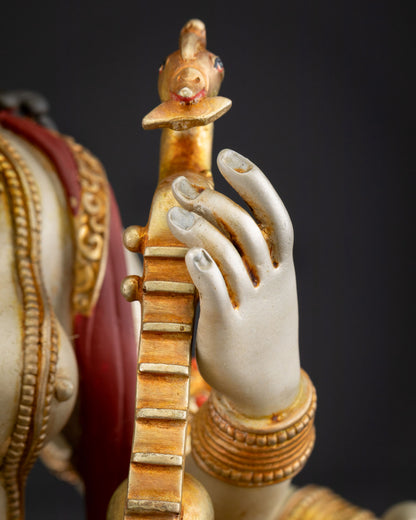 Divine Saraswati Sculpture | Goddess of Knowledge and Arts
