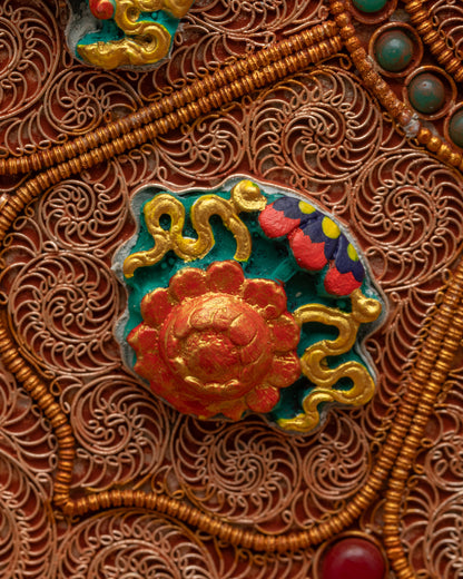 13" Hand-Carved Kartika Ritual Dagger with Throne | Ceremonial Tool