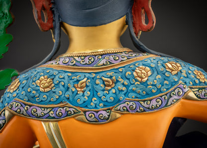 25" Tranquil Manjushri Statue | Sacred Wisdom & Enlightenment Sculpture