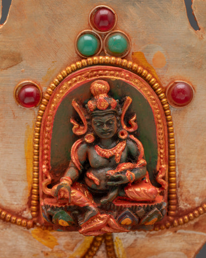 Jeweled Skull Head | Handmade Decor Himalayan Ritual Art Nepal