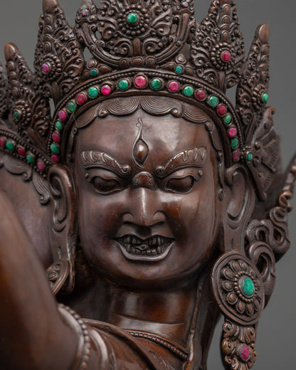 Oxidized Namgyalma (Usnisavijaya) Statue | Traditional Protector Deity