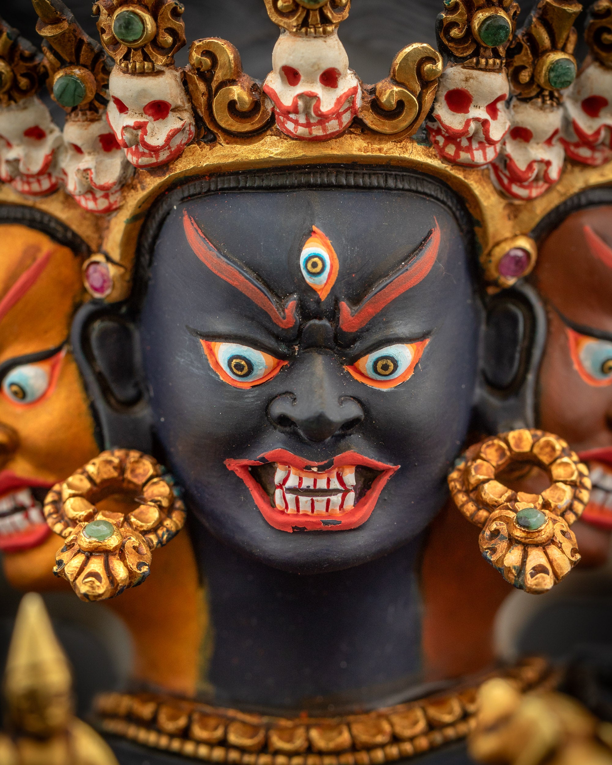 Tantric Hevajra Yab Yum Statue | Sixteen-Armed Vajrayana Yidam