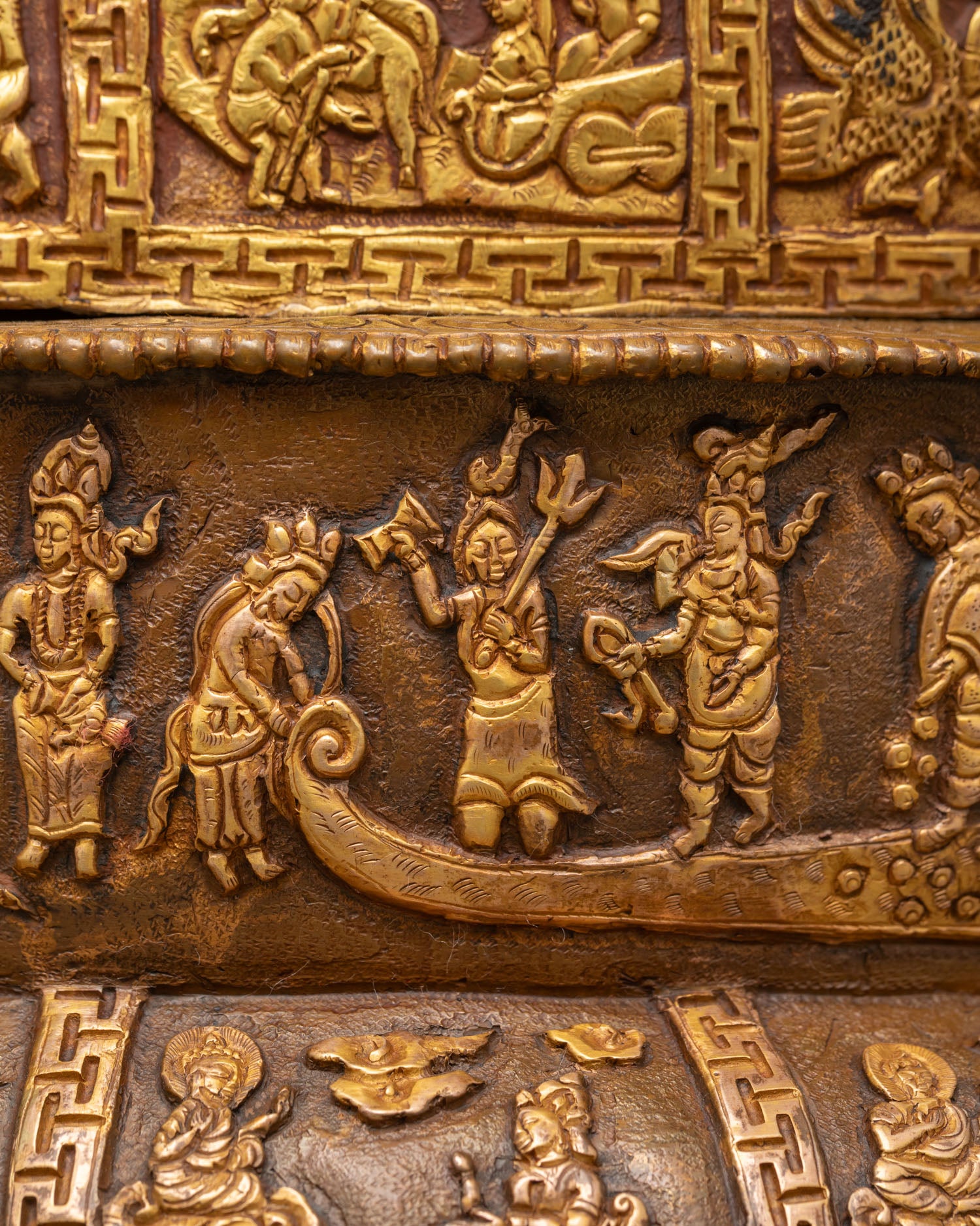 Shakyamuni Buddha Statue | Brown Oxidized Copper Sculpture