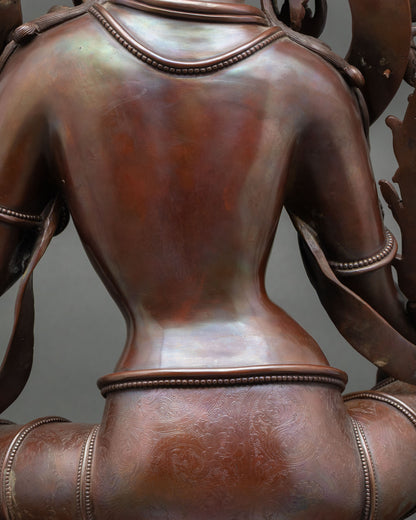 Elegant Green Tara Statue | Traditional Nepalese Craftsmanship