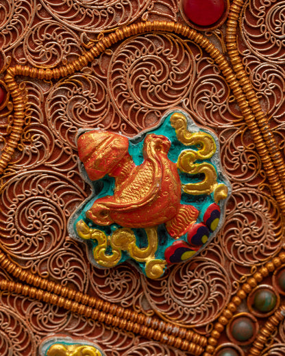 13" Hand-Carved Kartika Ritual Dagger with Throne | Ceremonial Tool