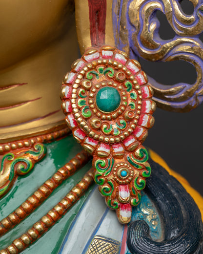 Divine Green Tara Statue | Hand-Carved Buddhist Goddess of Liberation