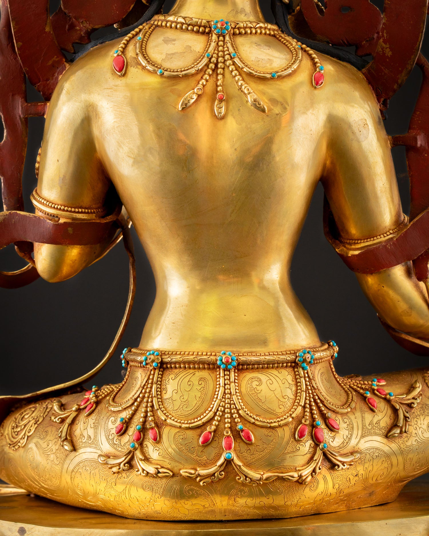 Large-Sized Green Tara Statue | Traditional Newari Craftsmanship
