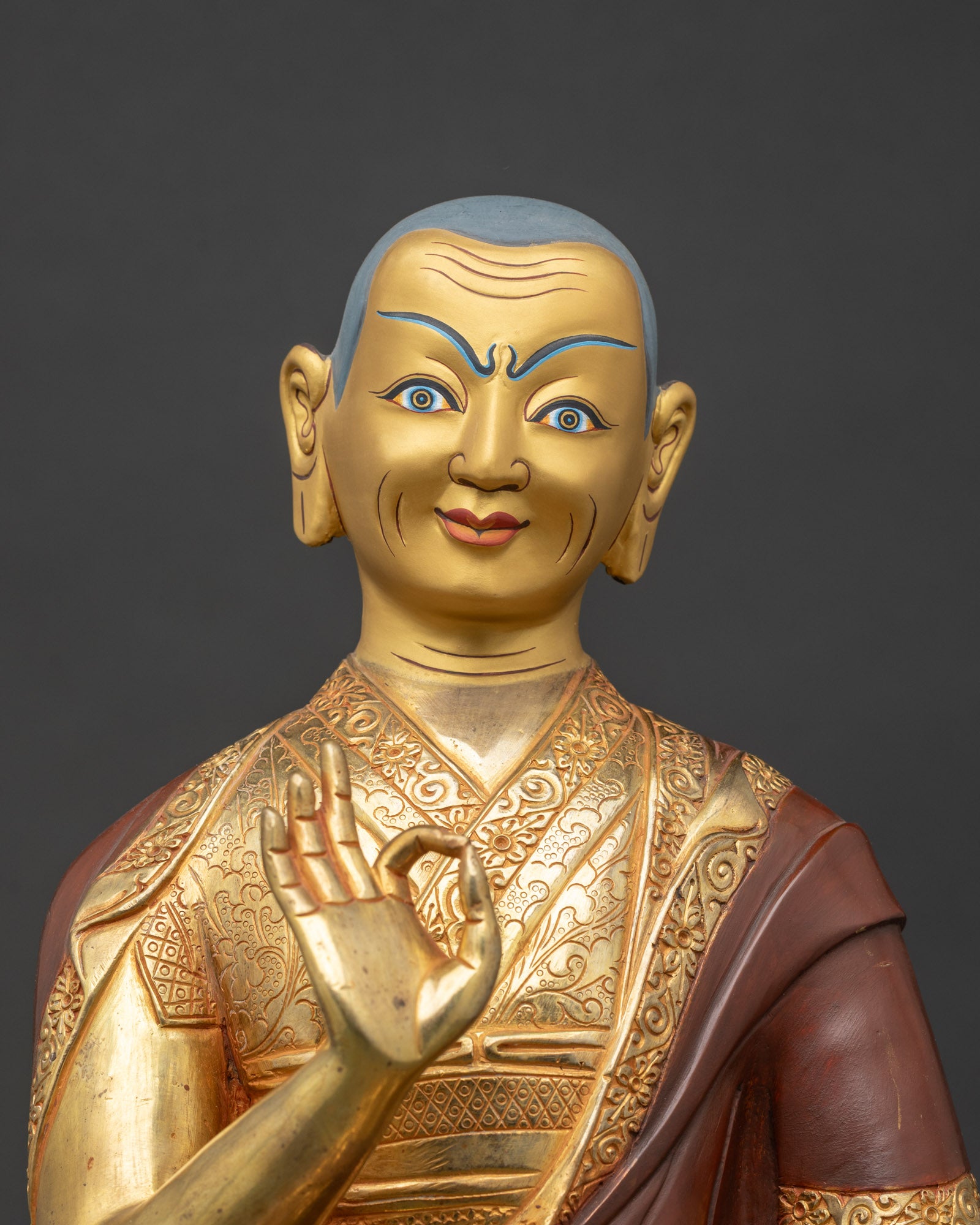 Je Tsongkhapa Statue Set | Gelug Founder Buddhist Figure