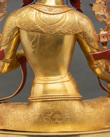 Large Green Tara Statue | High-Quality Buddhist Sculpture from Nepal