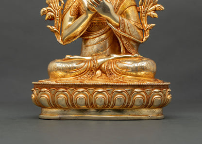 Je Tsongkhapa with Two Disciples Sculpture | Handmade in Nepal