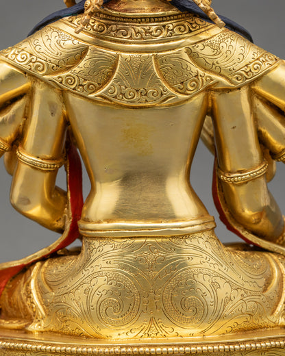 Authentic Namgyalma Statue | Three-Headed Longevity Buddha Sculpture