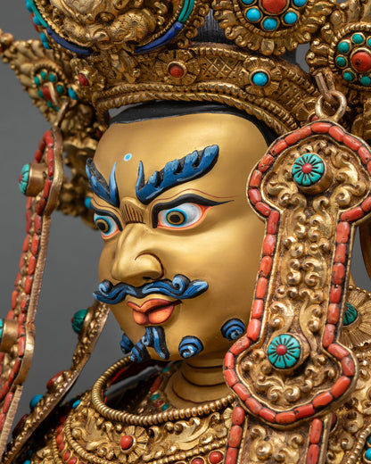 Large Dzambhala Statue | Traditional Buddhist Sacred Artwork