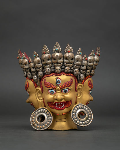 14-armed Mahakala Yab-Yum Statue | Tantric Manifestation of Mahakala