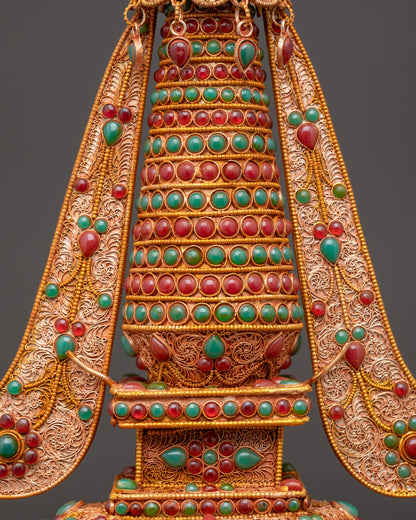Buy Buddhist Ritual Stupa | Handcrafted Tibetan Shrine Ornament Nepal