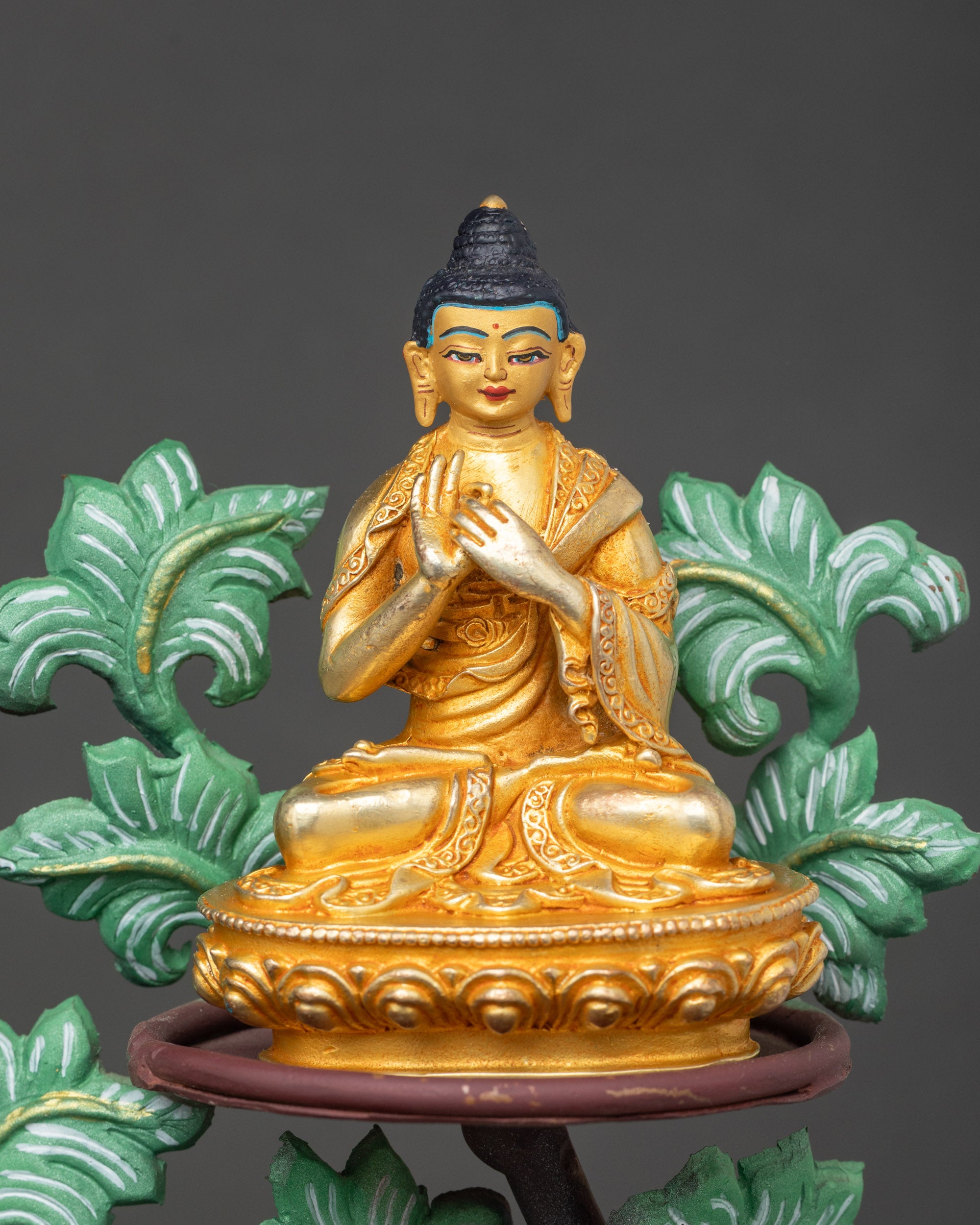 Amitabha Buddha and Five Dhyani Buddhas | Sacred Bodhi Tree Sculpture