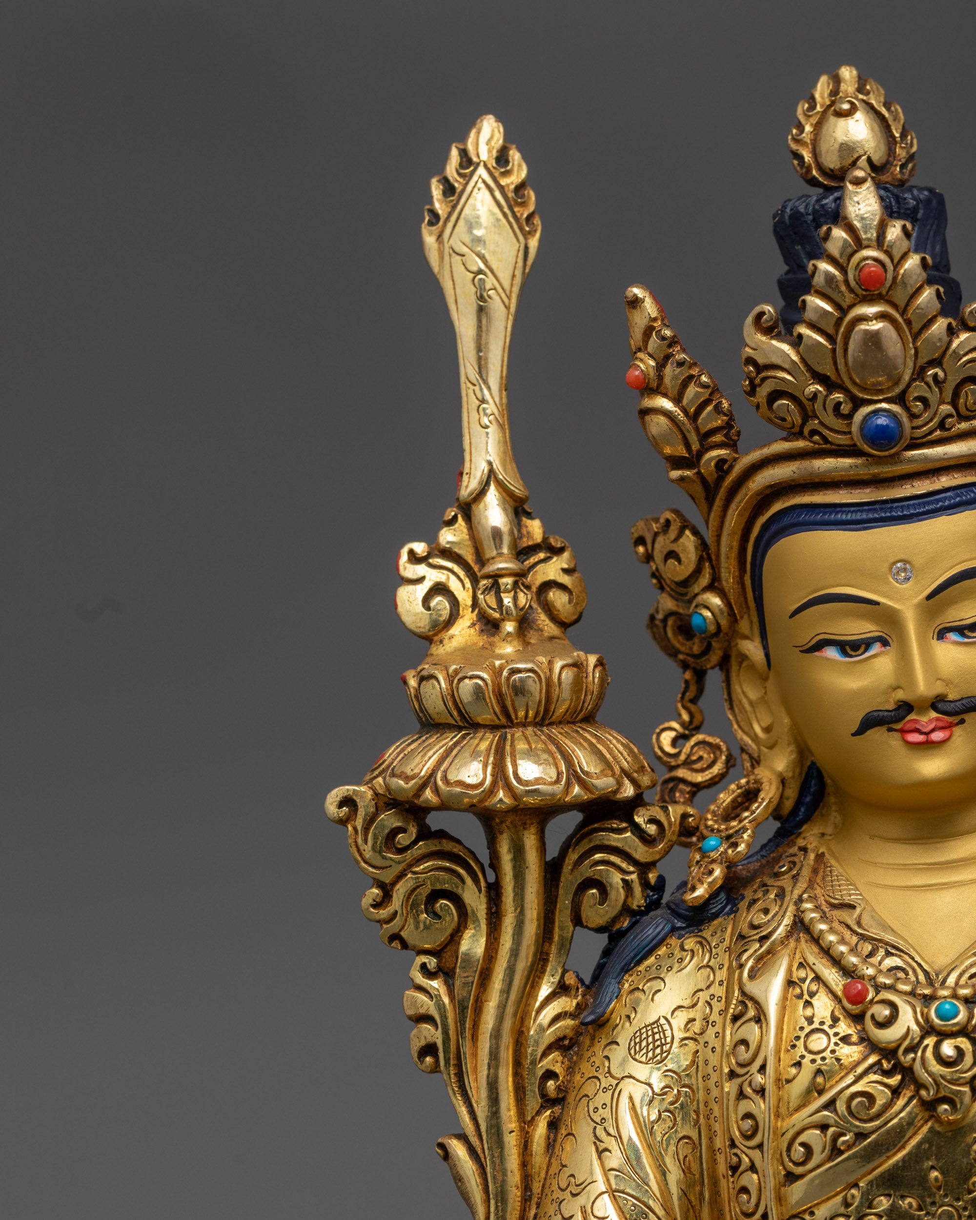 Buddhist King Trisong Detsen Statue for Home Decor | Nepalese Statues