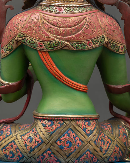Green Tara Statue – Embodiment of Compassion & Fearlessness