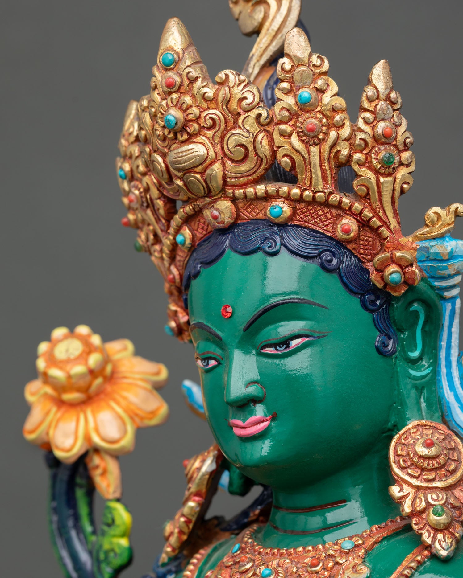 Green Tara | Compassionate Deity Sculpture for Spiritual Practice