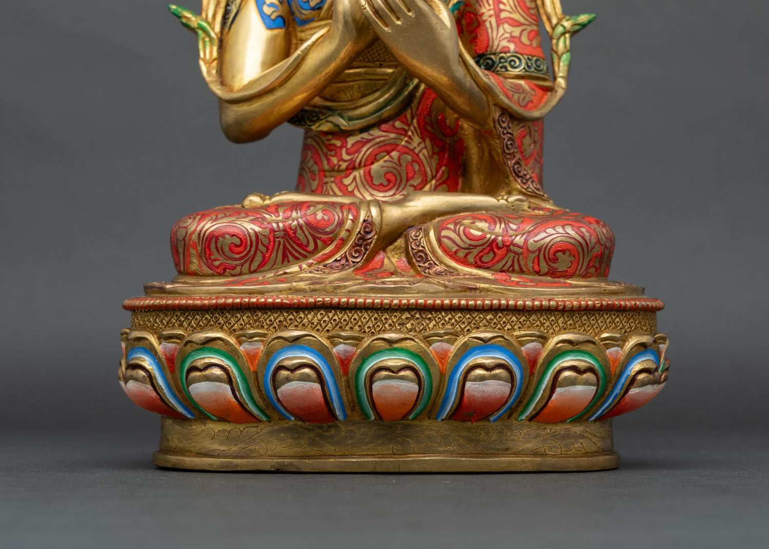 Lama Tsongkhapa Statue Set – Authentic Tibetan Art
