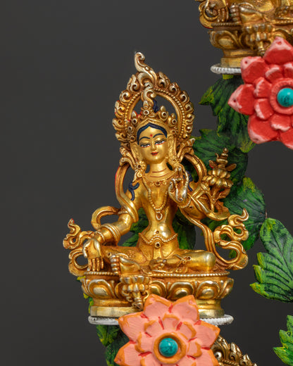 Complete 21 Tara Statue Tree Collection | Sacred Female Deity Ensemble