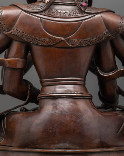 Oxidized Namgyalma (Usnisavijaya) Statue | Traditional Protector Deity