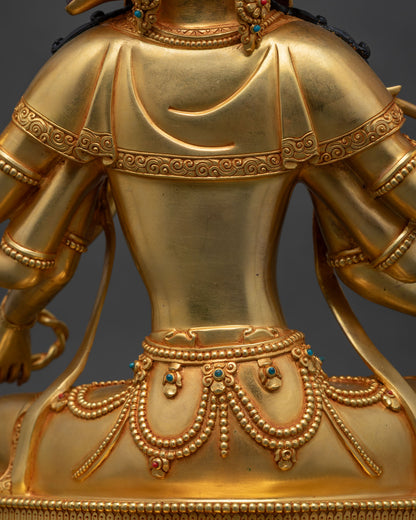 Marichi Statue | Fully Gold Fire-gilded Goddess of Dawn Sculpture