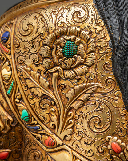 Guru Rinpoche Statue | Traditional Lost-Wax Cast Art from Nepal